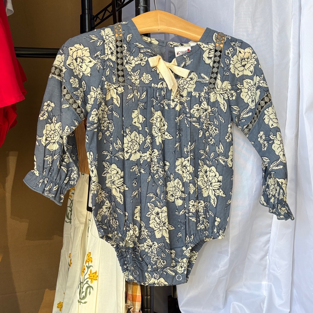 Floral Long Sleeve Kids One Piece